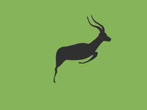 Gif animé antilope noir court